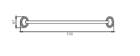 Держатель для полотенец HAIBA HB1501-1, 600 мм, хром