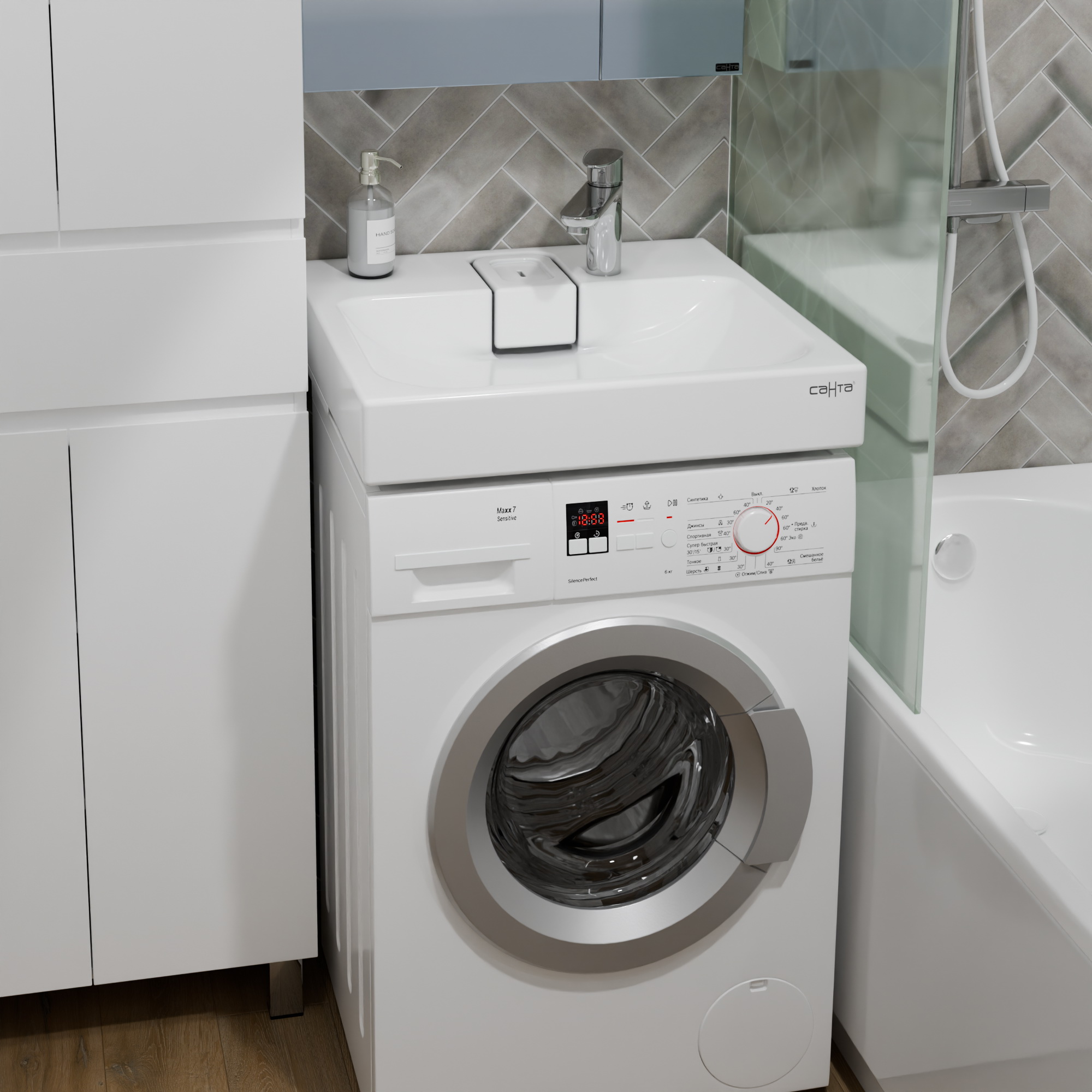 Раковина над стиральной машиной Венера 60х60