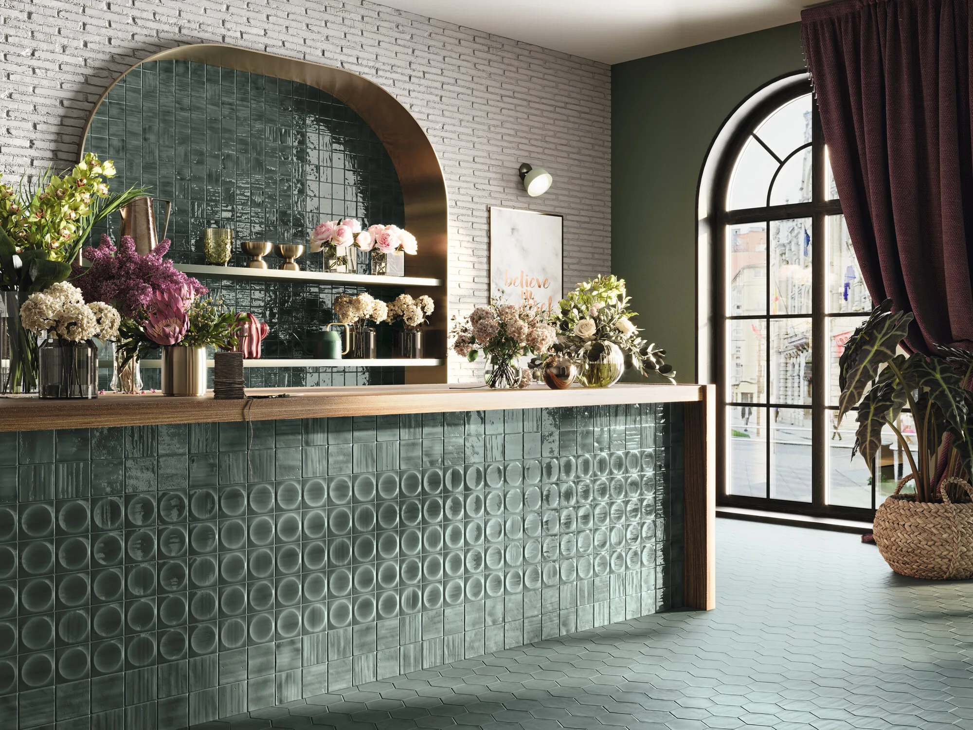 Керамическая плитка Ape Ceramica Плитка Drach Green 11,8х11,8