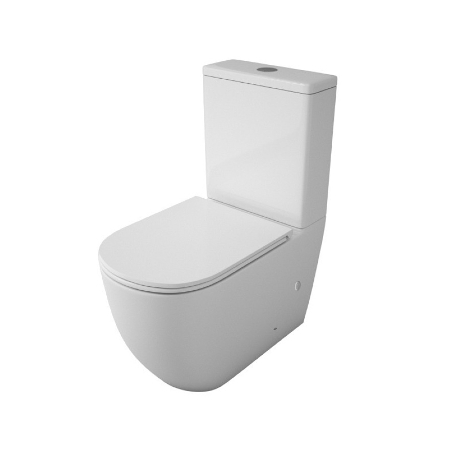 Унитаз-компакт безободковый Creto Logan L5 1005-001-L6CW с крышкой-сиденьем микролифт, белый