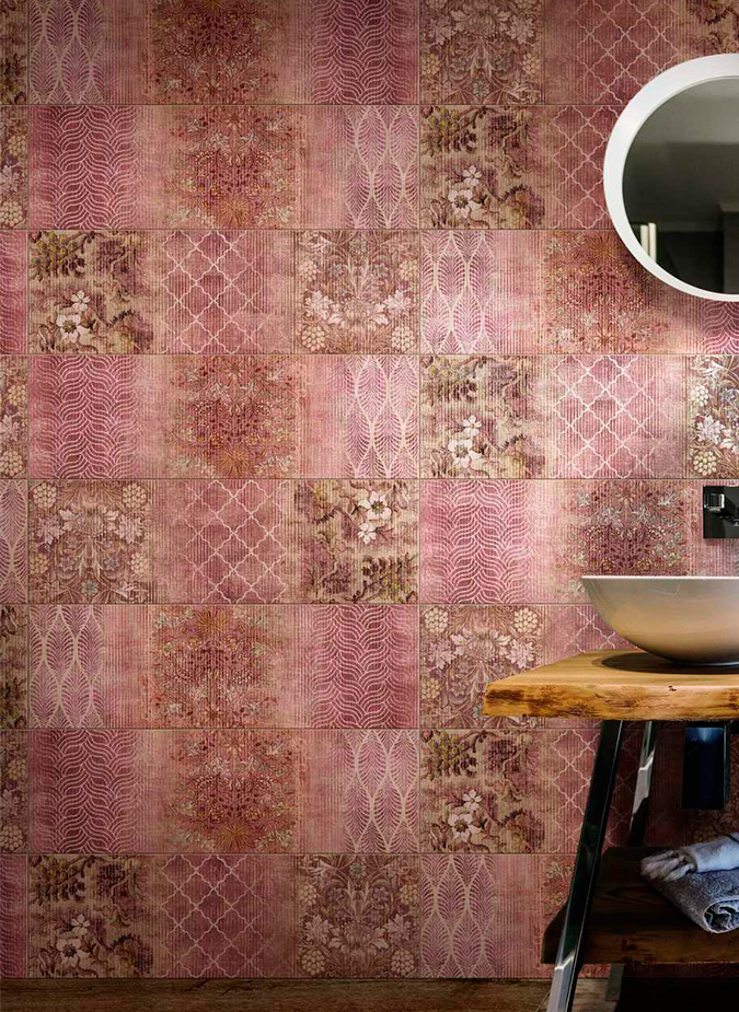 Керамическая плитка Marazzi Italy Декор Outfit Ivory Jacquard 25x76