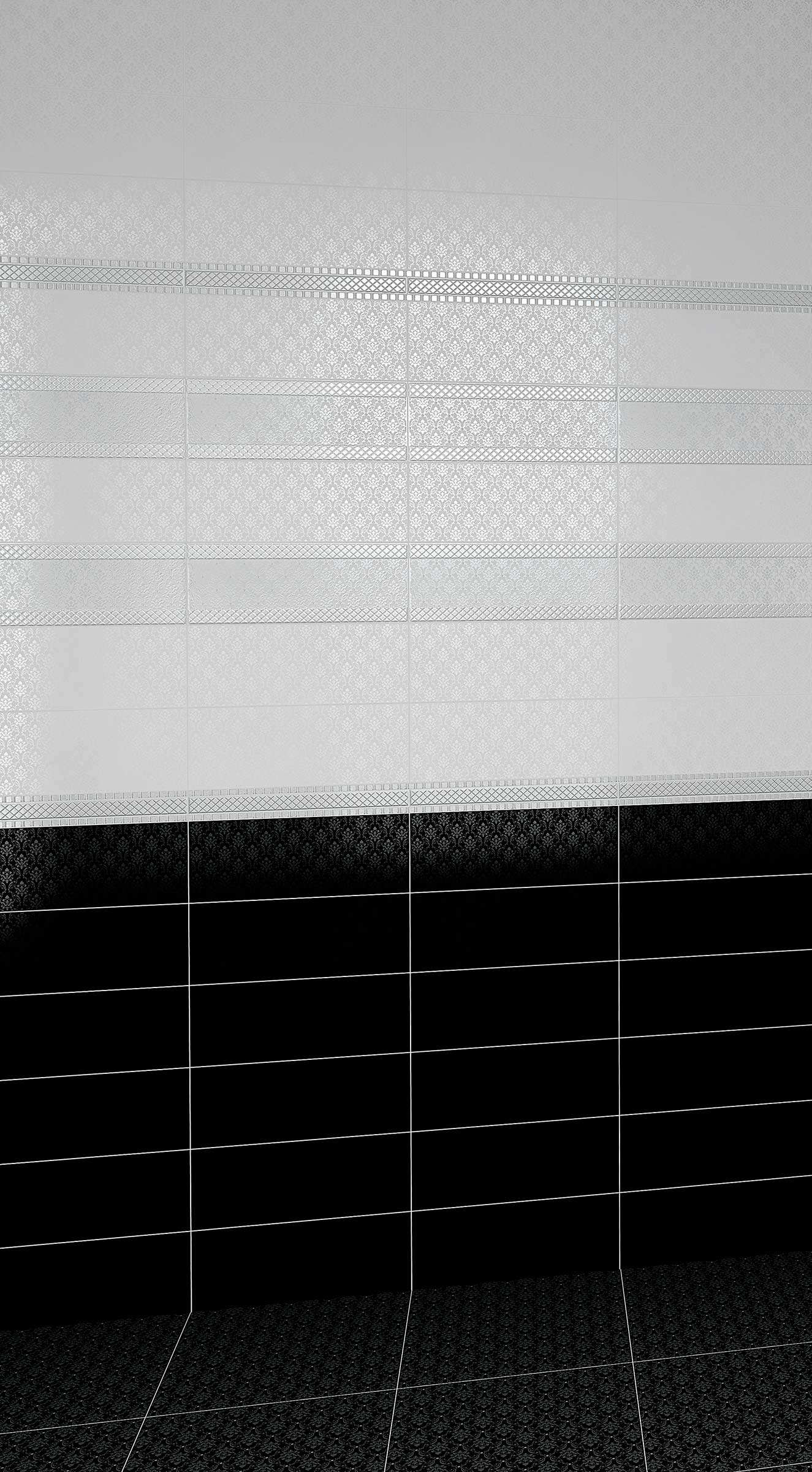 Керамическая плитка Kerama Marazzi Бордюр Карандаш Бисер черный золото 1,4х20