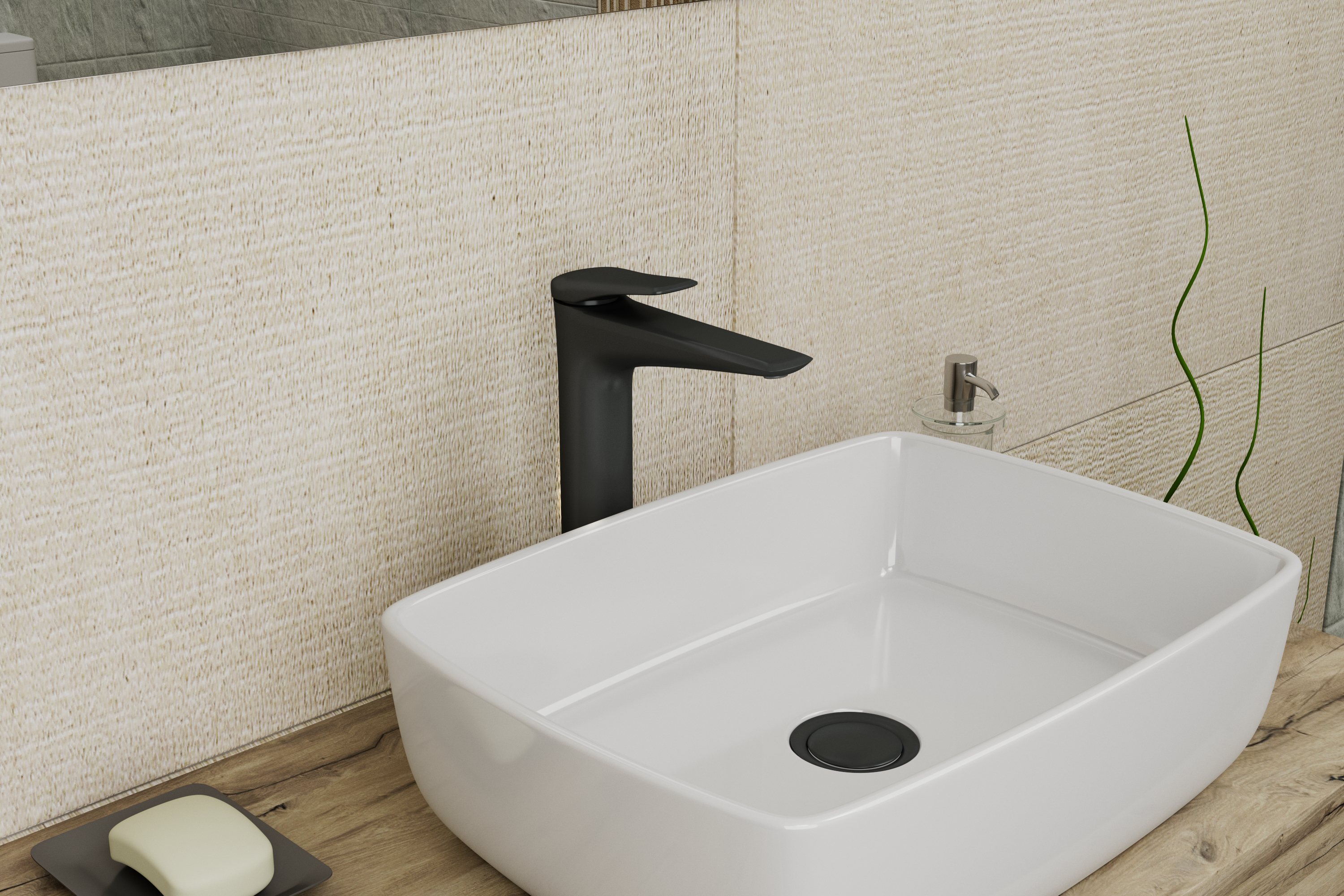 Смеситель Rush Nevis NE1735-11blаск для раковины, черный