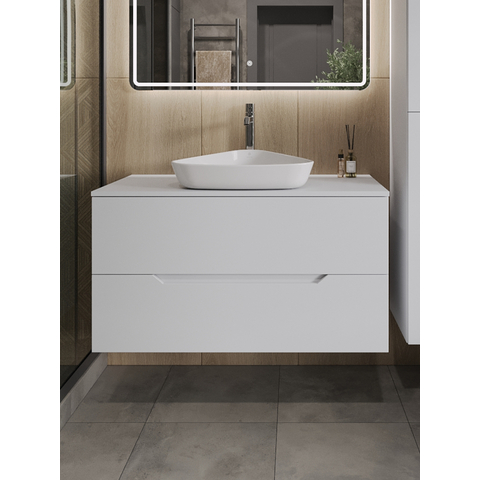 Orange Line Li-100TuwMDF+B07-500W тумба с раковиной подвесная 100 см, белый