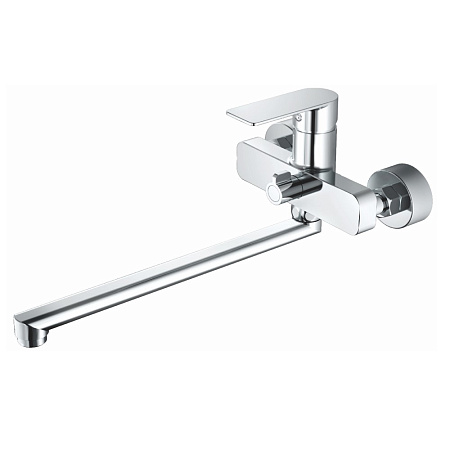 Смеситель для ванны HAIBA HB22617, длинный излив, латунь, хром