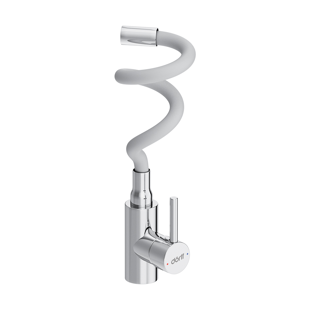 Смеситель для кухонной мойки Dorff Logic D3007633 белый матовый