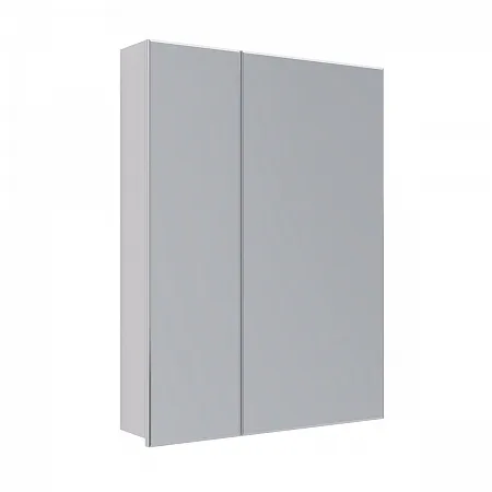 Шкаф зеркальный Lemark UNIVERSAL 60х80см 2-х дверный, цвет корпуса: Белый глянец