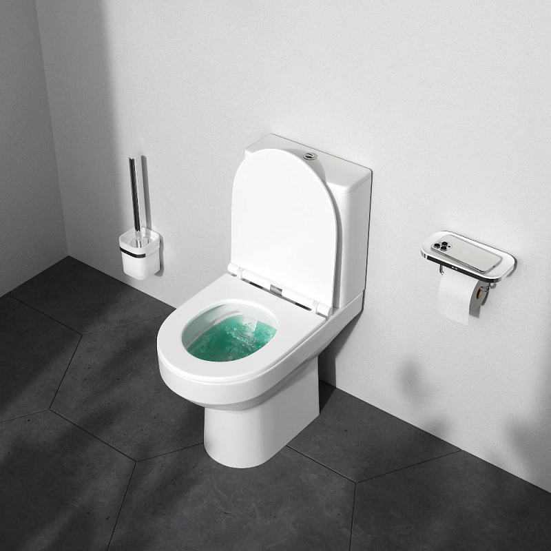 Унитаз напольный AM.PM Spirit 2.0 C708600WH безободковый с сиденьем микролифт 57WH, белый