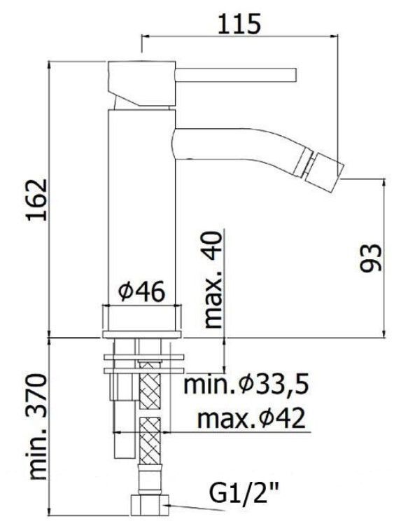 Смеситель для биде Paffoni Light LIG131CR