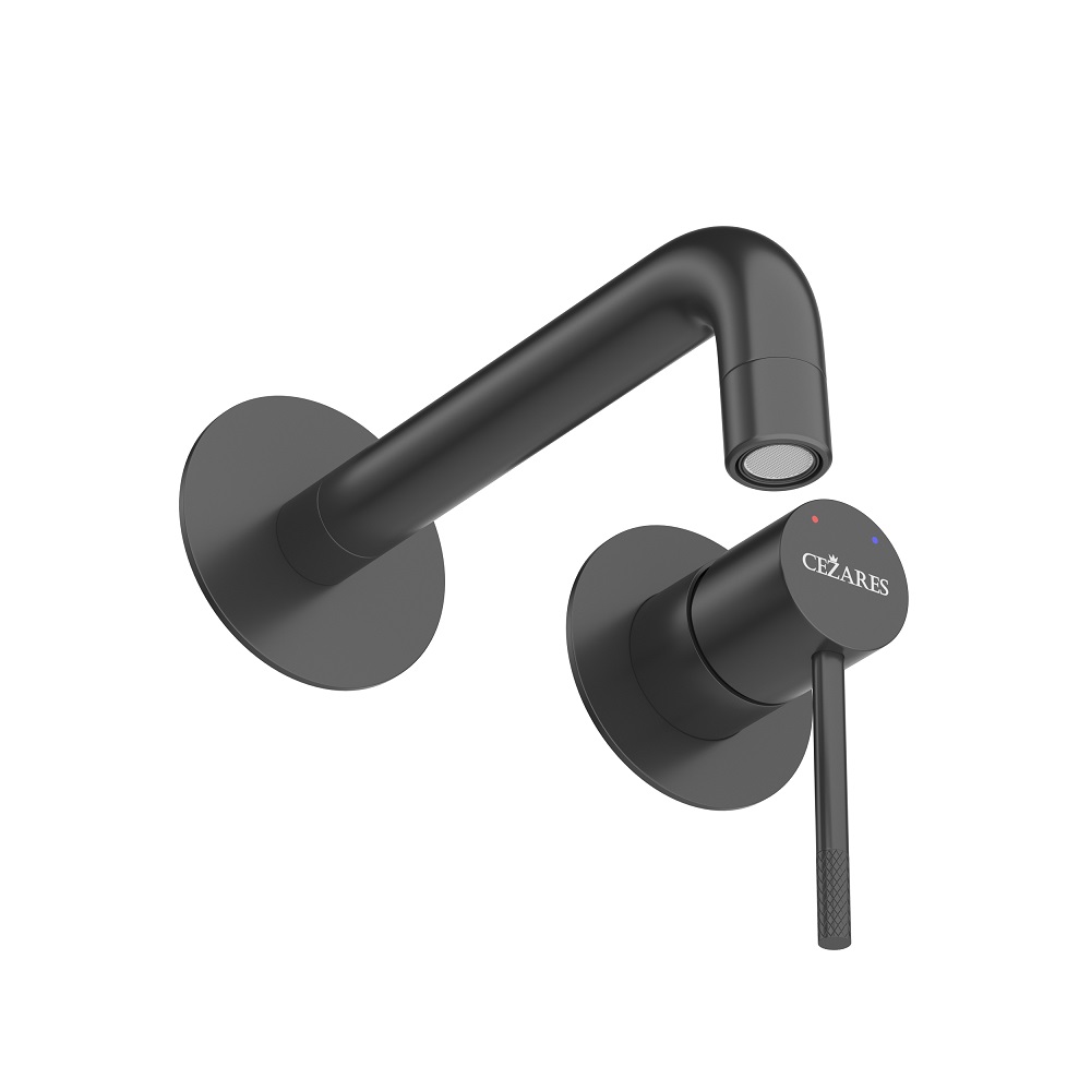 Смеситель для раковины Cezares Relax RELAX-BLI2-1-NOP-W0 матовый черный