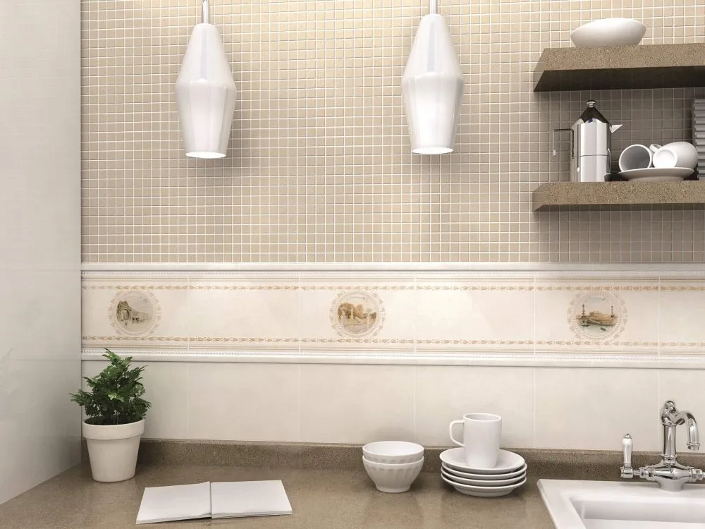 Керамическая плитка Kerama Marazzi Декор Золотой пляж Орнамент 20х30