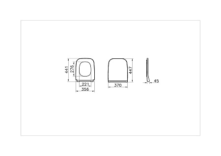Сиденье для унитаза Vitra Integra Square 191-003-009, тонкое, микролифт