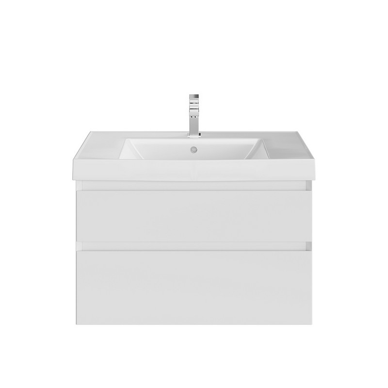 CUB.80.2/WHT.M Тумба CUBO подвесная с ящиками 80, белая матовая