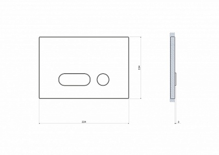 Кнопка Cersanit INTERA для LINK PRO/VECTOR/LINK/HI-TEC стекло белый