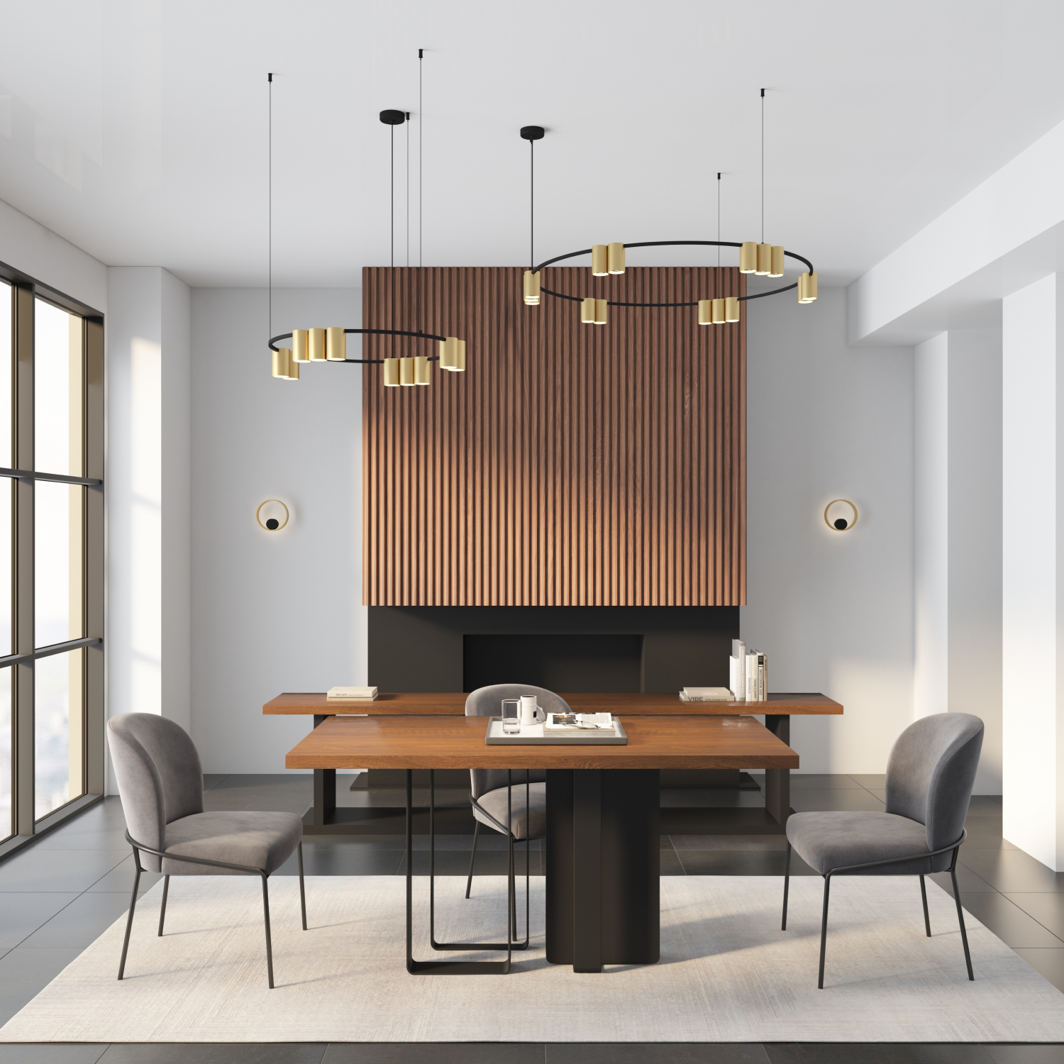 Подвесной светильник ORBIT DK4065-BK+SG