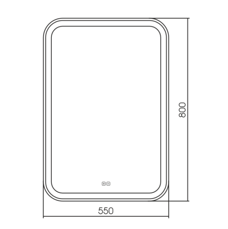 Зеркало Silver Mirrors Мальта 550х800 - 2.2 (ТХ, подогрев, сенсорный выключатель)