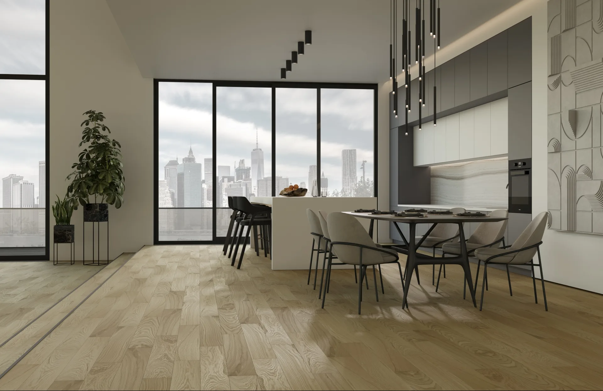 Кварцевый паркет Quartz Parquet Классик 5 мм Дуб Тоскана 407