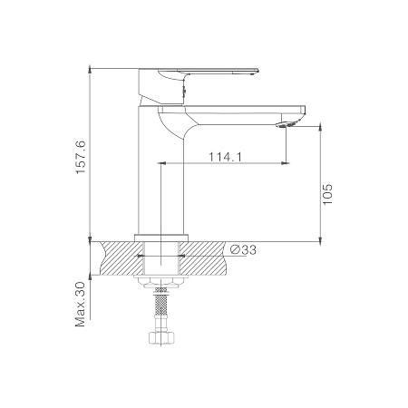Смеситель для раковины HAIBA HB12505 с гигиенической лейкой, латунь, хром