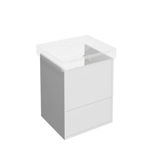 PRO.50.2/WHT Тумба PRO подвесная 2 ящика 50, белая матовая