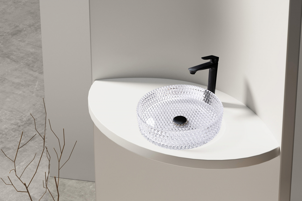 Раковина Abber Glas 40 см AK2301 прозрачная