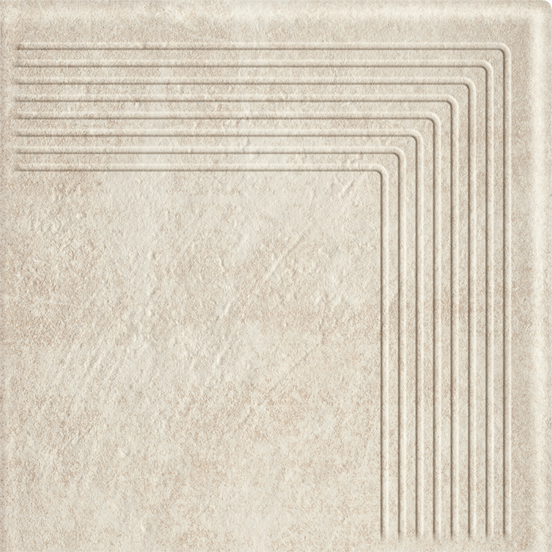 Клинкер Paradyz Ступень угловая с насечками SCANDIANO BEIGE STOPNICA NARO NA 30X30 G1