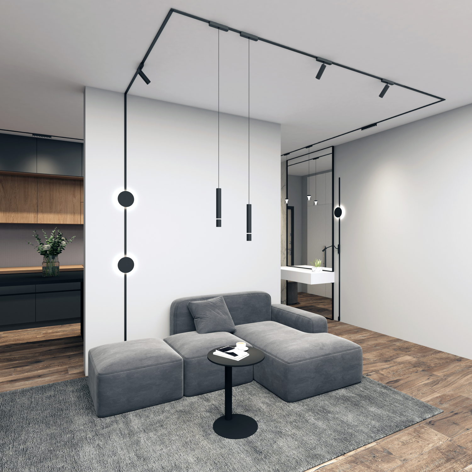 Трековый светильник AIR HANG DK5315-BK