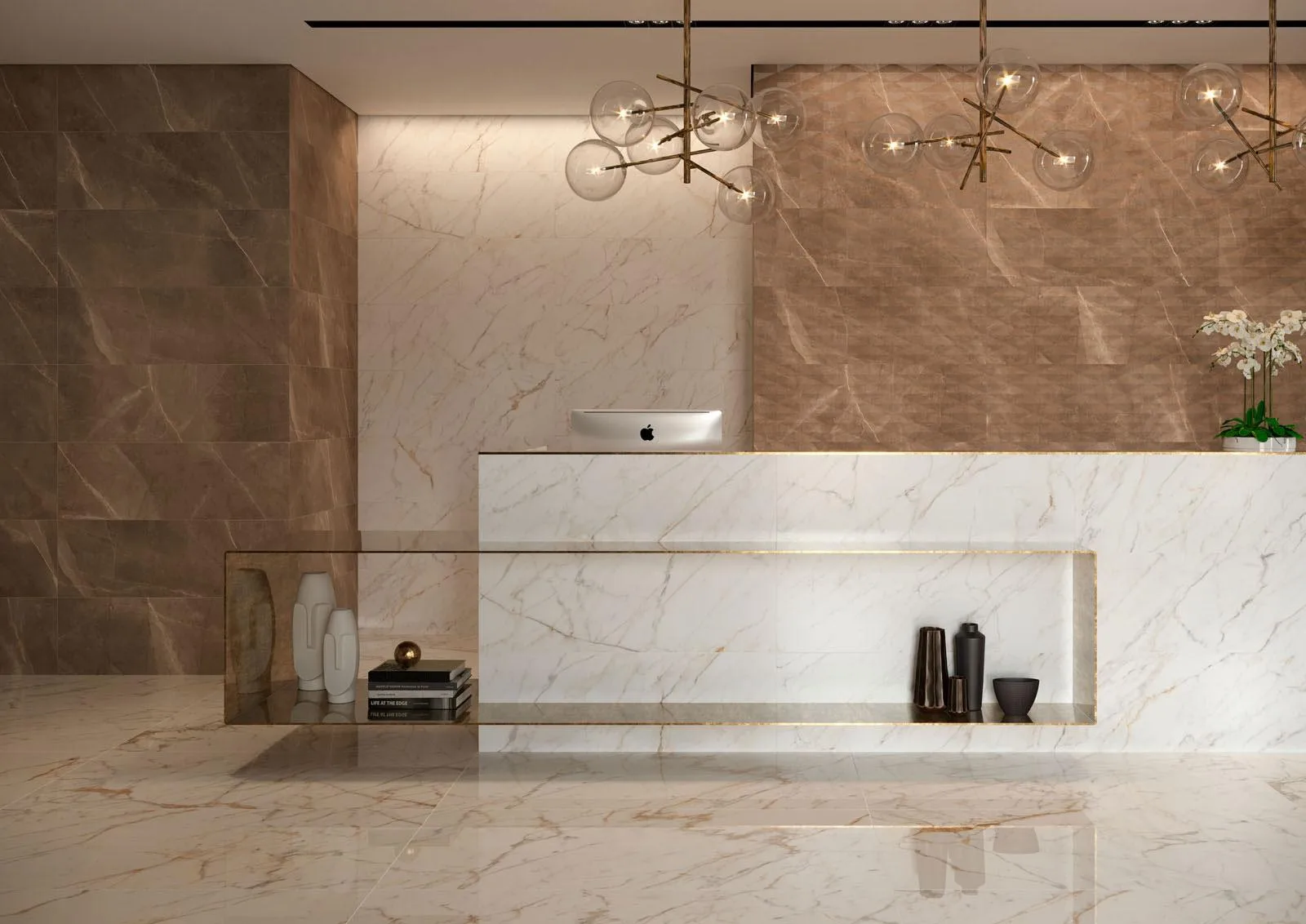 Керамическая плитка Marazzi Italy Плитка Allmarble Wall Altissimo Struttura Pave 3D Lux 40х120