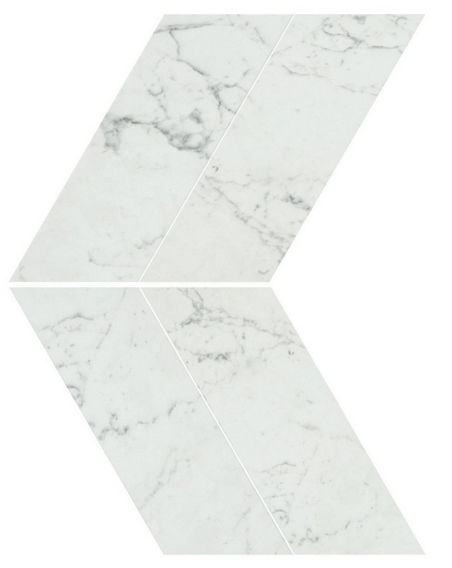 Мозаика Marvel Carrara Pure Chevron Lappato (AS1V)