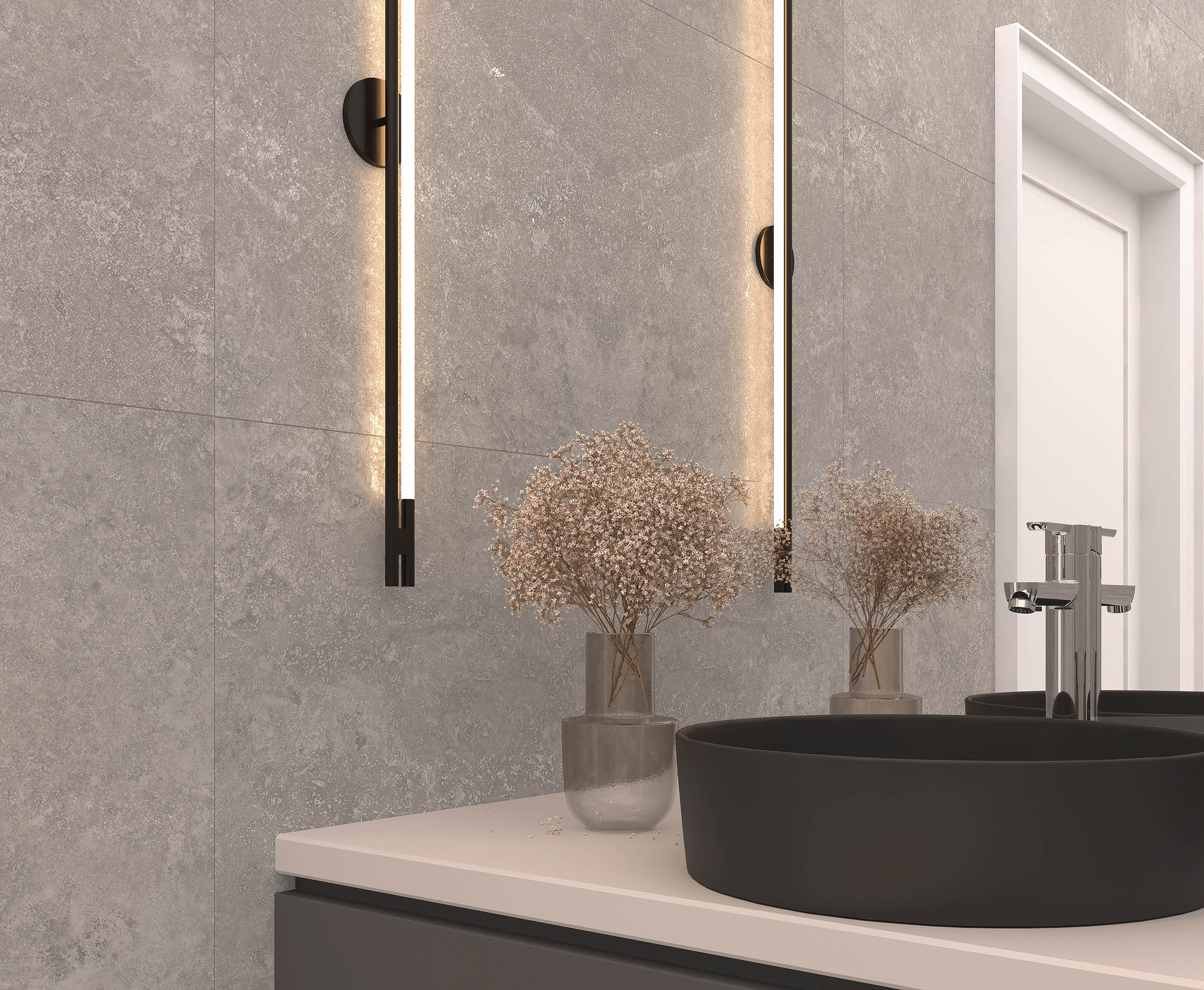 Capri gris Керамогранит серый Сатинированный Карвинг 60x60