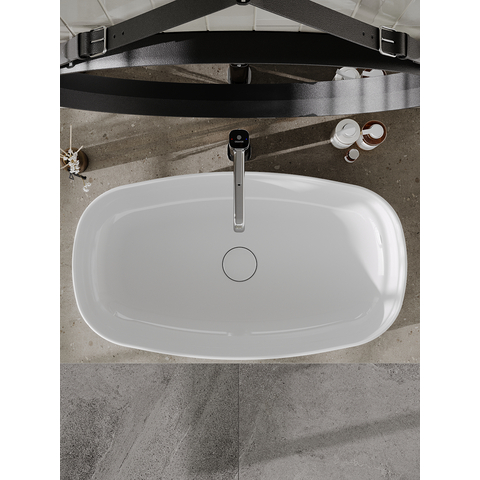 Orange B07-675W раковина накладная санфарфор, белый глянец