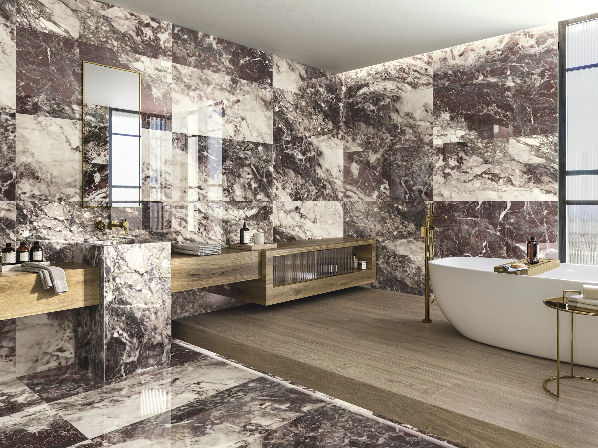 Керамогранит Ape Ceramica Breccia Viridi Pol Rect 60x120