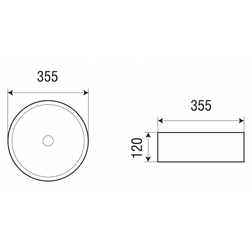 Раковина накладная WeltWasser 35,5x35,5 белая черная 10000004523