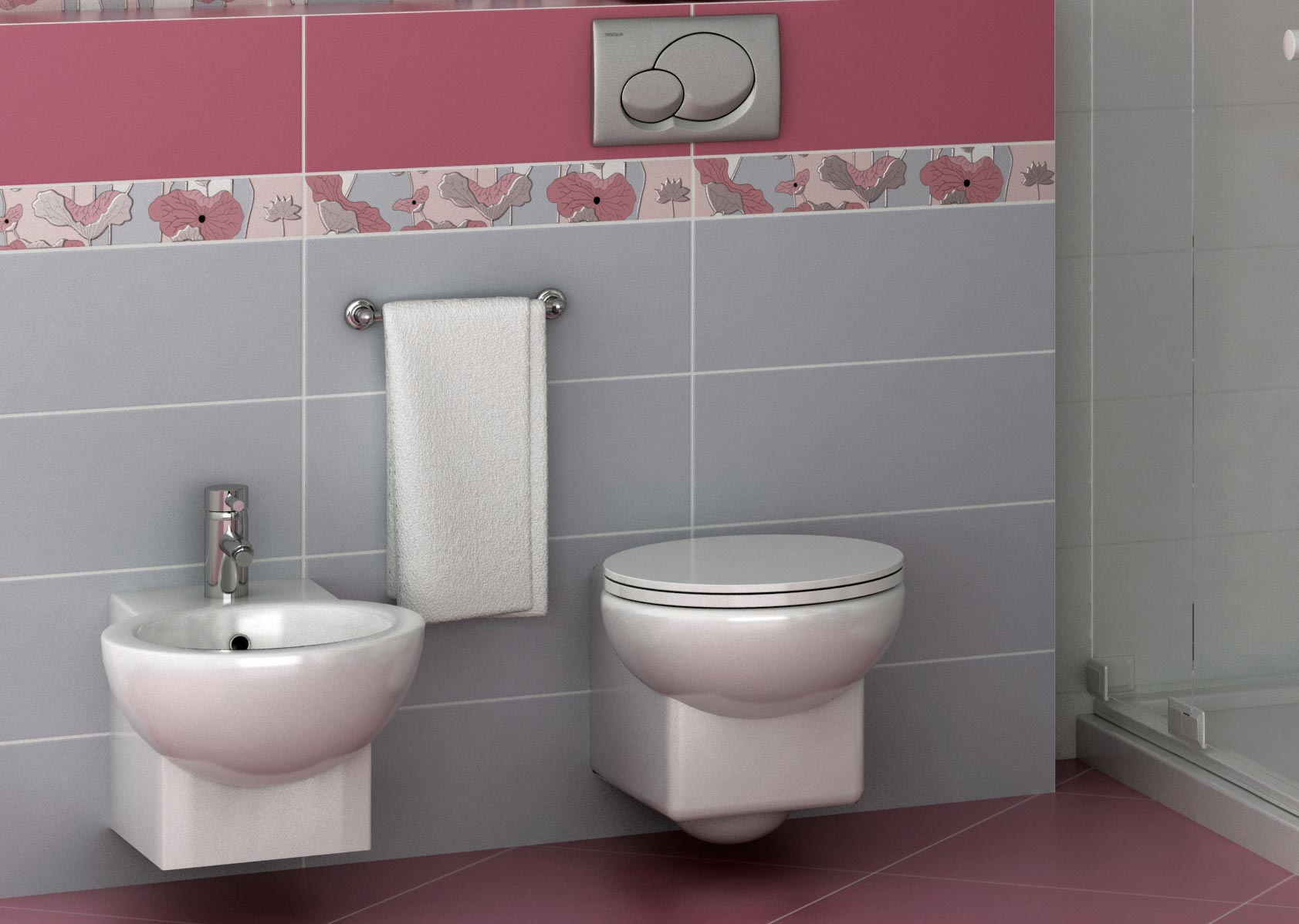 Керамическая плитка Kerama Marazzi Плитка Городские цветы серый 20х50