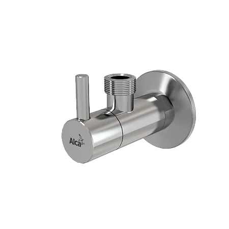 Угловой вентиль с фильтром 1/2" × 1/2", круглый, хром, арт.ARV003