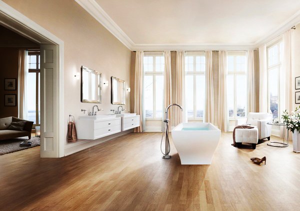 Смеситель Grohe Grandera 23318IG0 для ванны, напольный, хром/золото