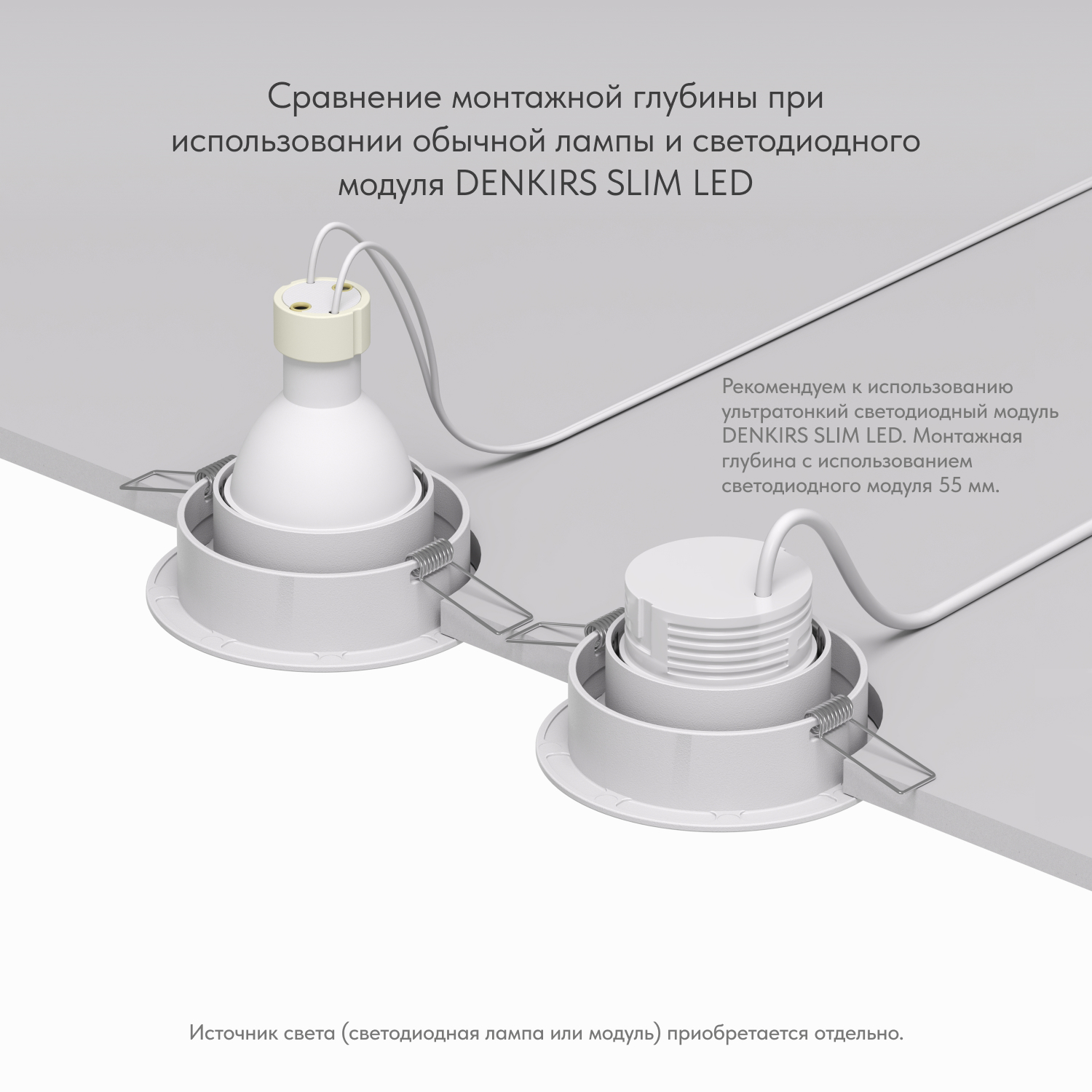 Точечный встраиваемый светильник Denkirs DK2026-WH