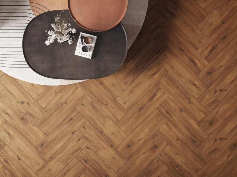 Керамогранит Cersanit Oakwood коричневый рельеф 18,5x59,8