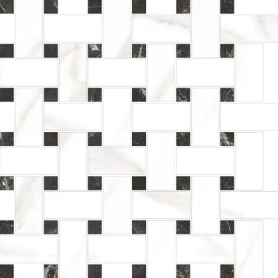 Мозаика Vitra Marmori Микс Калакатта Белый 31,5х31,5