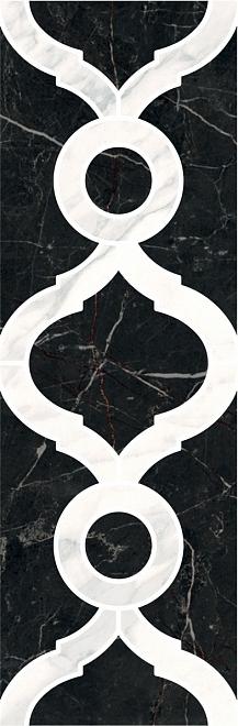 Керамогранит Kerama Marazzi Бордюр Фрагонар наборный чёрный 9,9х30