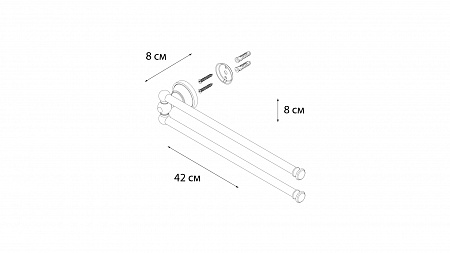 Fixsen BOGEMA GOLD FX-78502AG Полотенцедержатель рога 2-ой
