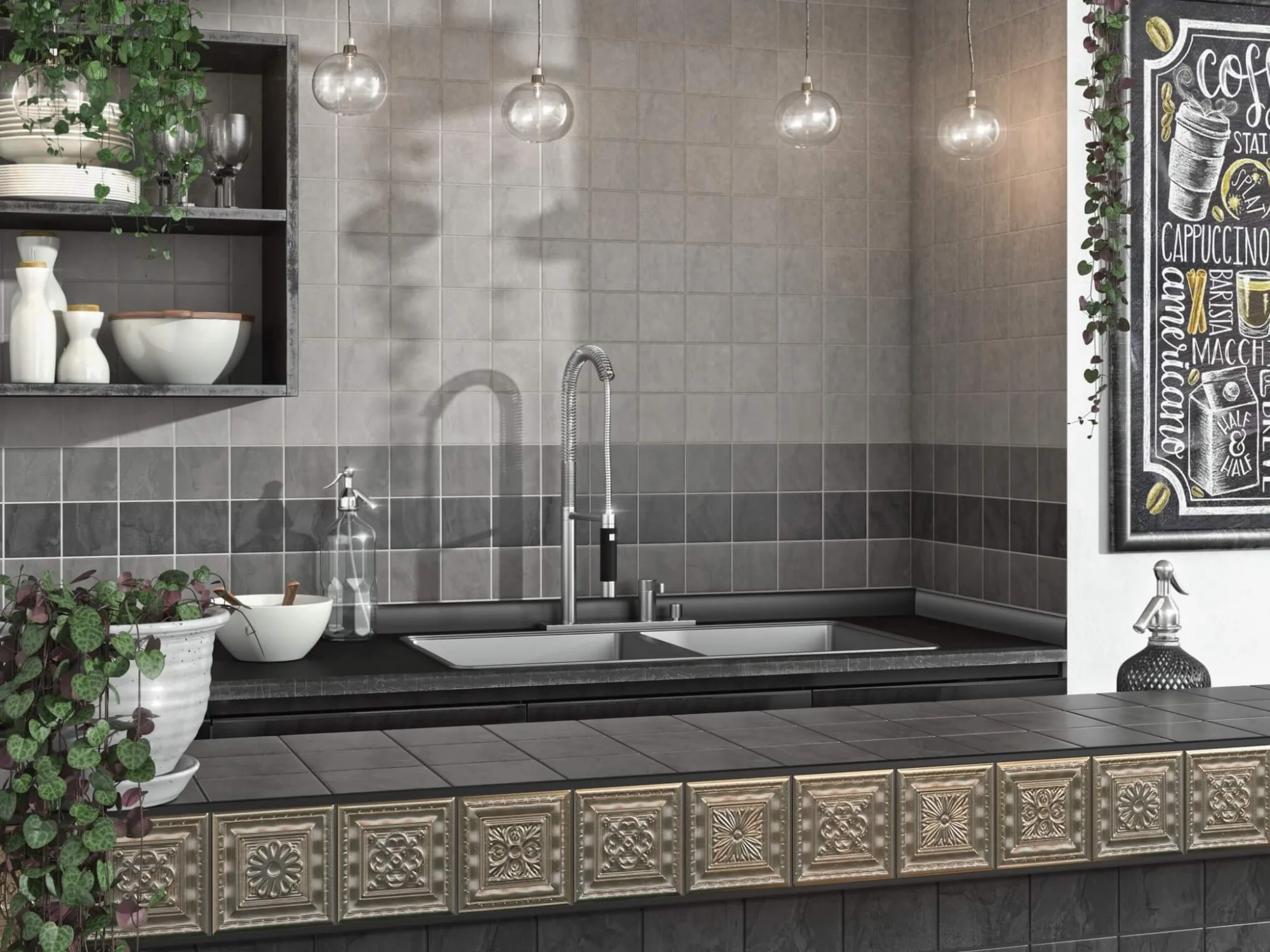 Керамогранит Kerama Marazzi Дегре серый темный 9,8х9,8