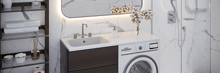 Раковина над стиральной машиной Paola Bella 1200 L (левая чаша)