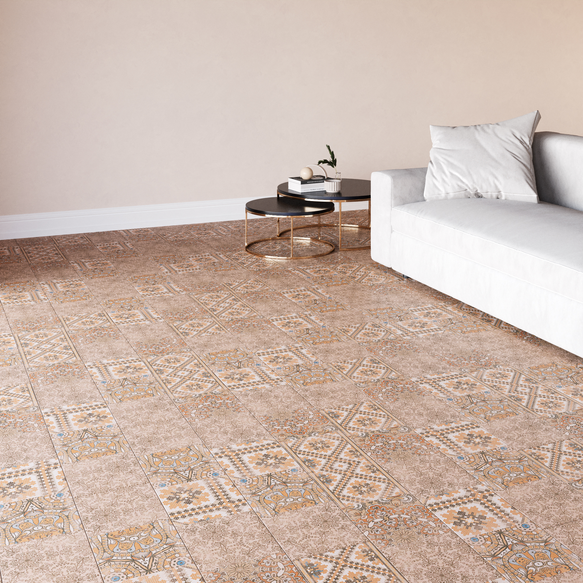 Керамогранит Kerama Marazzi Про Вуд беж светлый декорированный обрезной 20х119,5