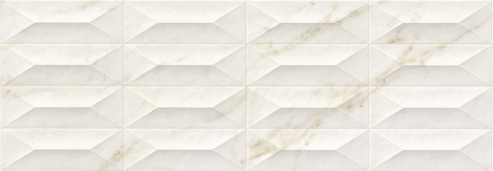 Керамическая плитка Marazzi Italy Плитка Marbleplay Ivory Struttura Gem 3D Rett. 30х90