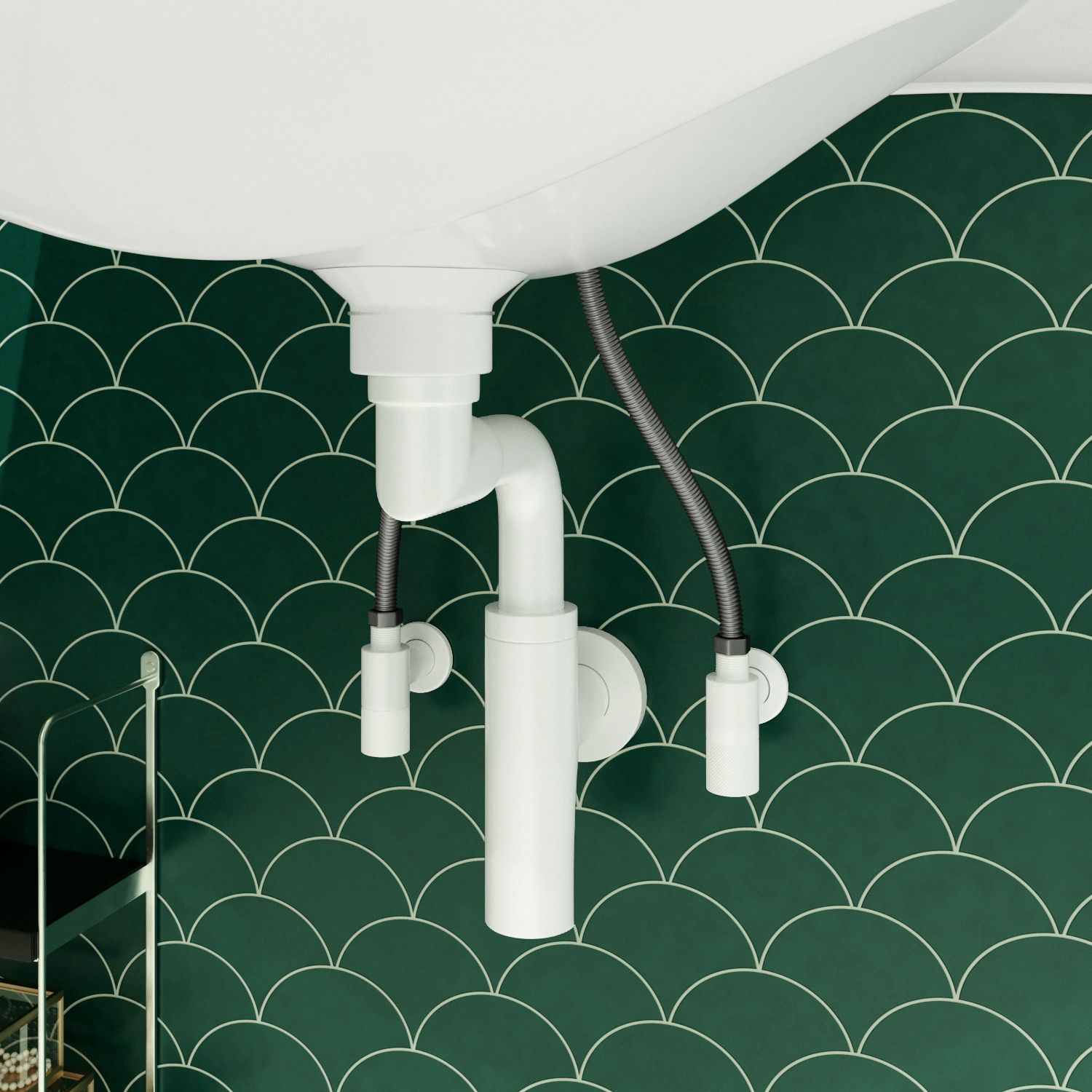 Вентиль Wellsee Drainage System 182150001, запорный, резьба 1/2"x 3/8", матовый белый