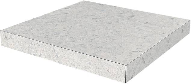SG632400R/GCA Ступень угловая клееная Терраццо серый светлый 33x33