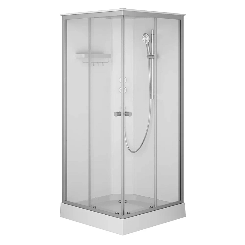 Душевая кабина 90x90 AM.PM X-Joy W94C-403-090MT профиль серебристый, низкий поддон