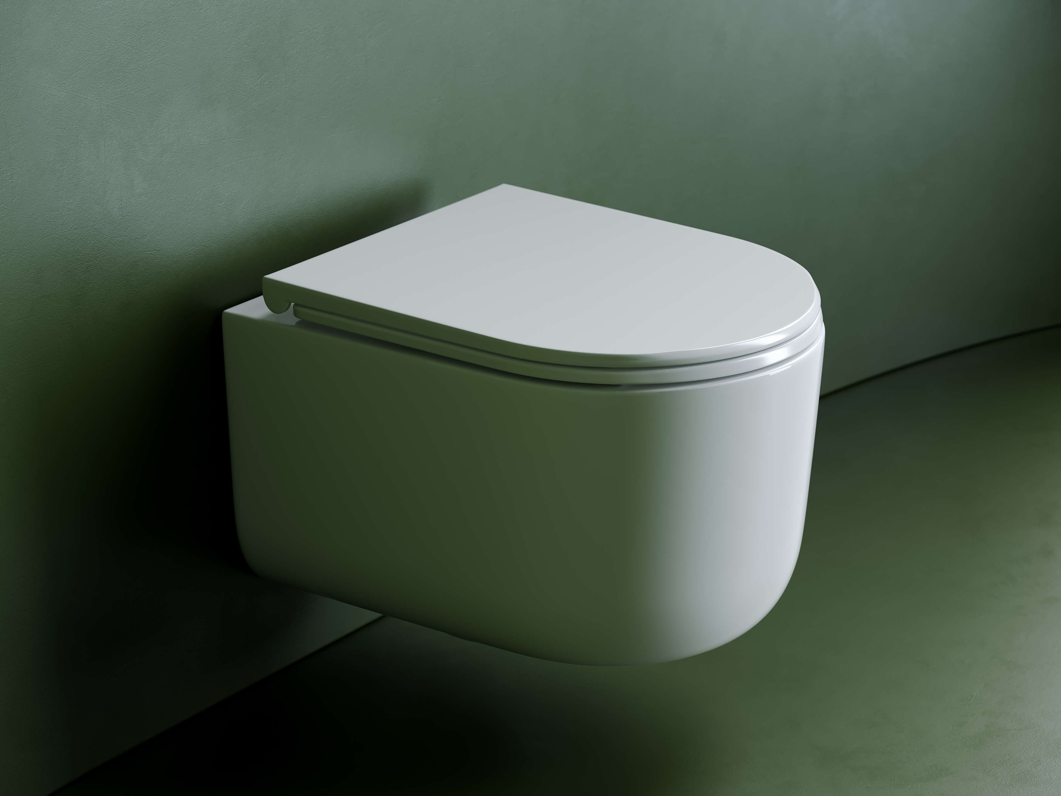 Унитаз подвесной безободковый Ceramica Nova Ulma CN4006T с крышкой-сиденьем микролифт, белый глянец