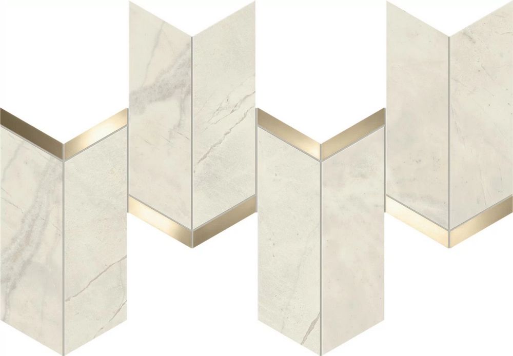 Мозаика Marvel Calacatta Perla Mosaico Chevron Lappato (AF8Y)