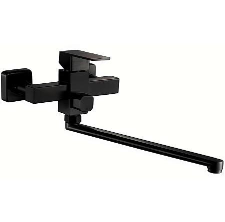 Смеситель для ванны HAIBA HB22803-7, длинный излив, нержавеющая сталь, черный